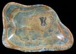 Carved, Blue Calcite Bowl - Argentina #63241-1